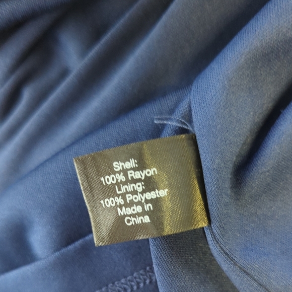 19954 NEW Lane Bryant Polka Dot Maxi Dress Blue White size 20 bohemian casual - Picture 10 of 11